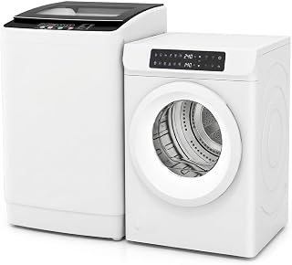Auertech Large Washer and Dryer Combo, 35lbs Washer & 3.6 Cu.Ft Dryer | 35 lbs Fully Automatic Washing Machine, 3.6 Cu.Ft Clothes Dryer with Front Lint Filter, LED Display for Apartment, Home