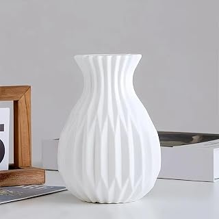 1 PC Nordic Ceramic Imitation Plastic Flower Vase for Living Room Desk Decoration Wedding Centerpiece Composition