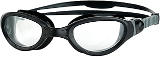 Zoggs Phantom 2.0 Adult Swimming Goggles, UV Protection Swim Goggles, Quick Adjust Adult Goggles Straps, Split Yoke Comfort Swimming Goggle Strap, Fog Free Clear Swim Goggle Lenses