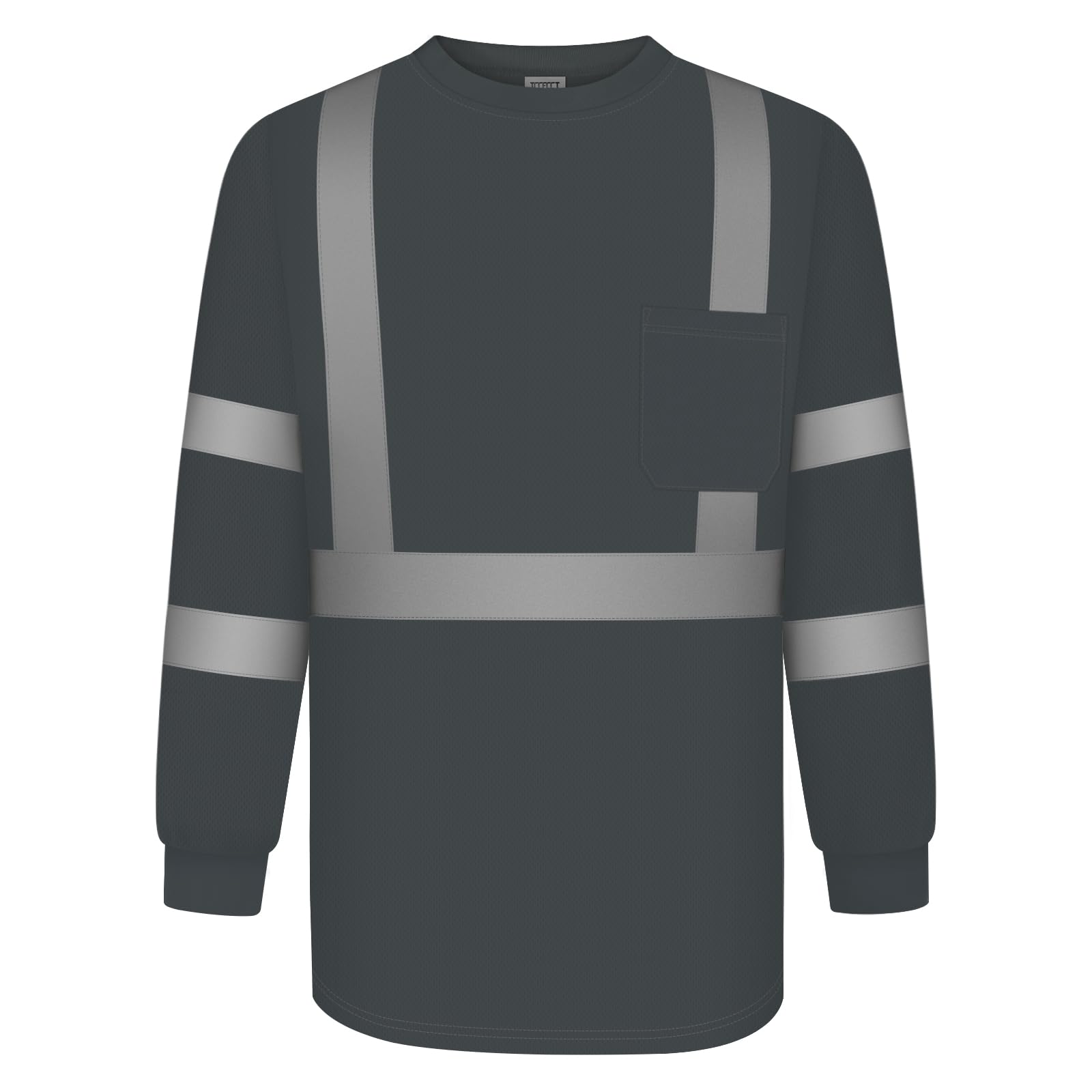 TCCFCCT Safety Shirts for Men Reflective Class 3 Long Sleeves High Visibility Sh