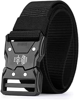 Mens Adjustable Buckle Belt Heavy Duty Belt for Casual Workout Gym One Size (120*3.8cm)
