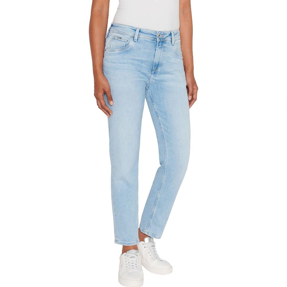 Pepe Jeans Women's Purple Taper High Waisted Jeans