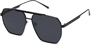 SOJOS Retro Oversized Square Polarized Sunglasses for Women Men