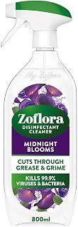 Zoflora Midnight Blooms Multipurpose Cleaner Trigger Spray Bottle, 800ml | Antibacterial multi-surface disinfectant, pet-friendly formula, kills 99.9% of germs and viruses, floral aroma