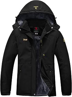 YSENTO Women's Winter Jacket Waterproof Soft Shell Warm Fleece Jacket with Removable Hood