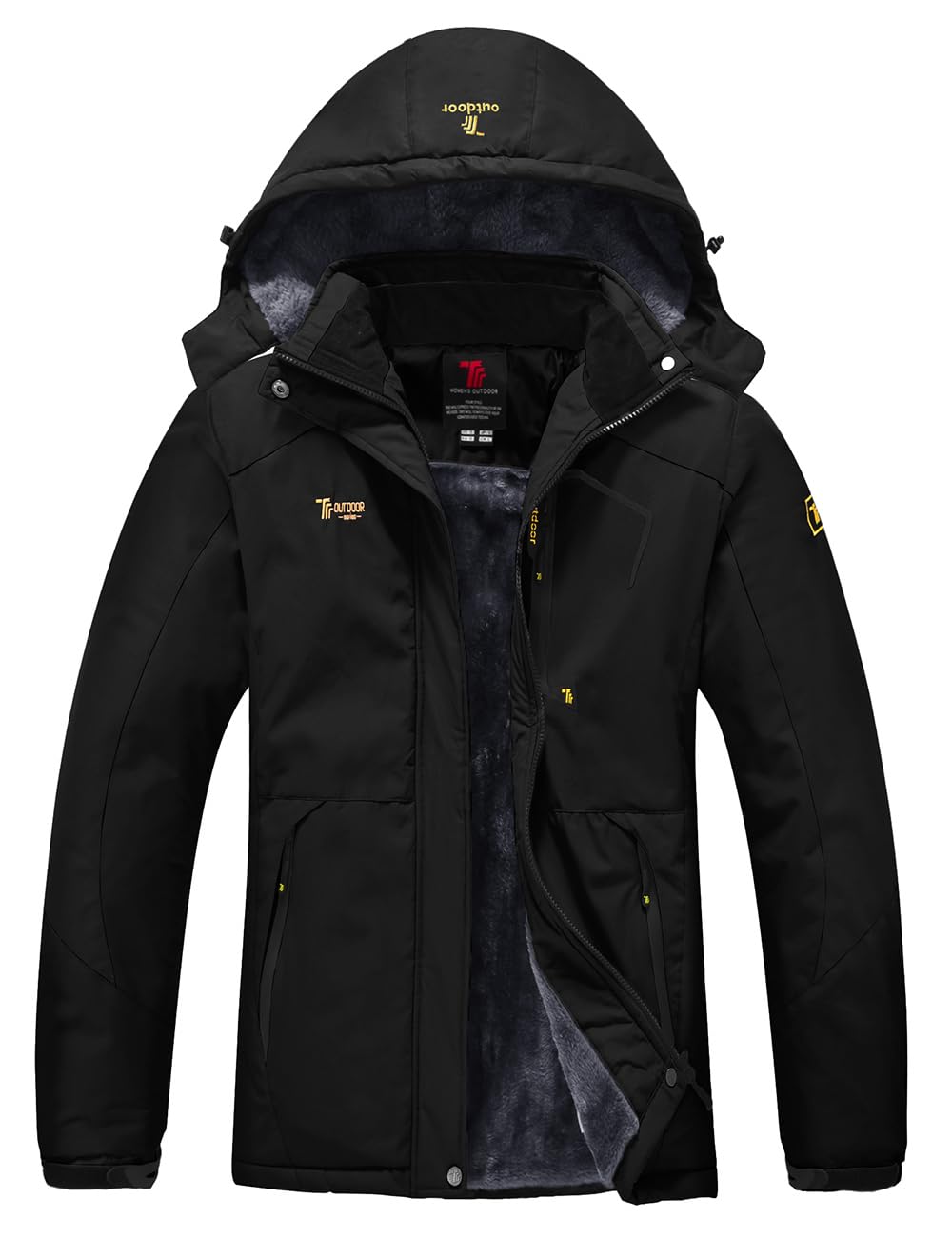 YSENTO Women's Winter Jacket Waterproof Soft Shell Warm Fleece Jacket with Remov