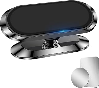 AXFEE Magnetic Mobile Phone Car Mount, Magnet Phone Holder for Car(Black) | Universal Upgraded 8 Strong Magnets 360 ° Rotation Phone Holder for Car , Compatible with iPhone Samsung etc