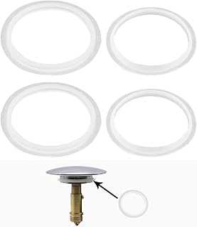 4PCS O-Rings Seal Rubber Gasket, Bathroom Sink Drain Plug Stopper Silicone Seal Ring Sealing Washers, Basin Pop Up Plug Replacement Seal Ring, Sink Gaskets Bath Plug for Bathroom 31/38mm & 34.5/41.5mm