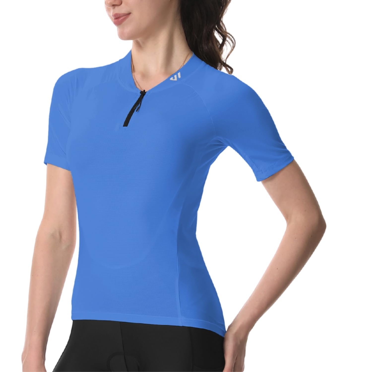 Wulibike Cycling Jersey Women Half Closure Hook-and-Loop Cycling Jersey Breathab