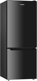 Apartment 7.1 Cu.Ft Refrigerator with Bottom Freezer Black | Office Fridge with Bottom Freezer, Large Capacity, Energy Saving, Adjustable Thermostat, Low Noise