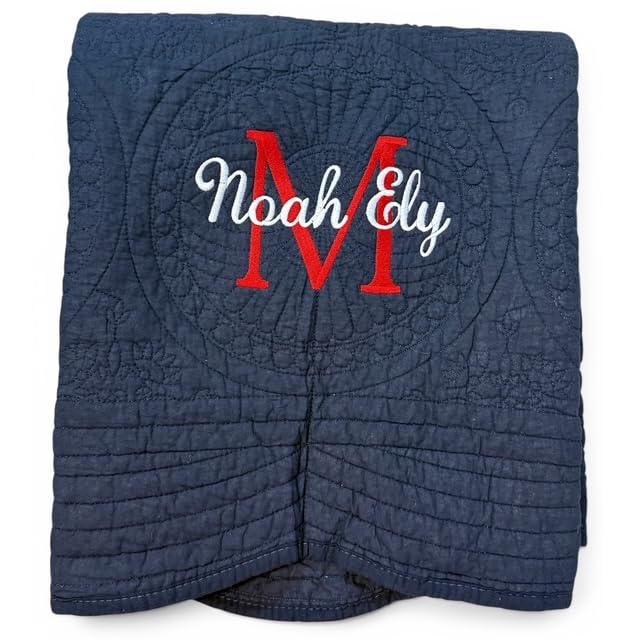 Personalized Baby Blanket – Custom Name, Monogram & Birth Stats, Soft Cotton Hei