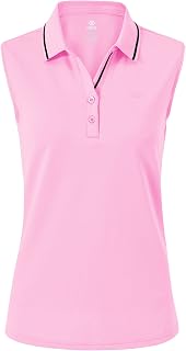 MoFiz Women's Sleeveless Polo Shirt Golf Shirt Summer Cotton Top Breathable