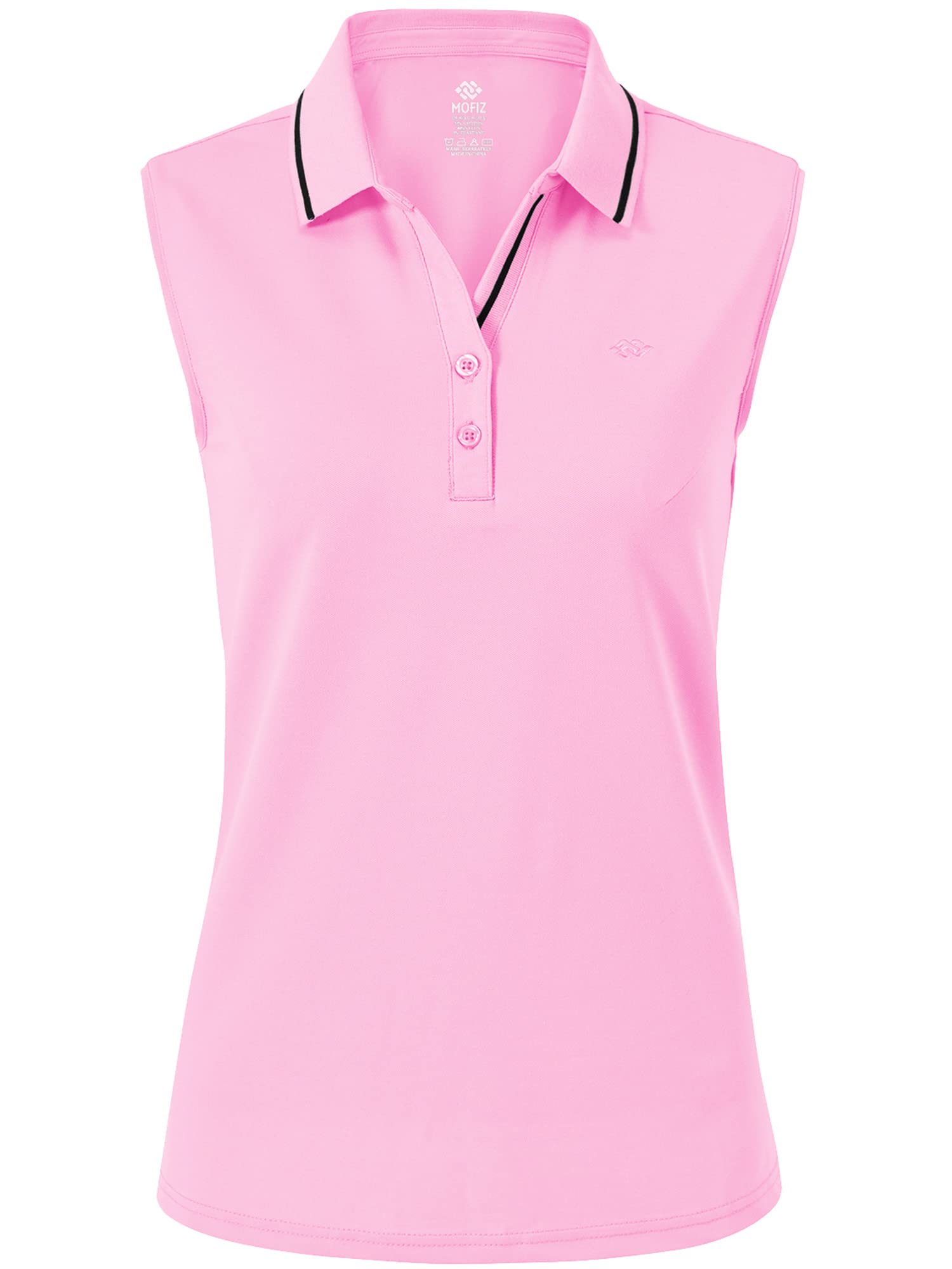 MoFiz Women's Sleeveless Polo Shirt Golf Shirt Summer Cotton Top Breathable