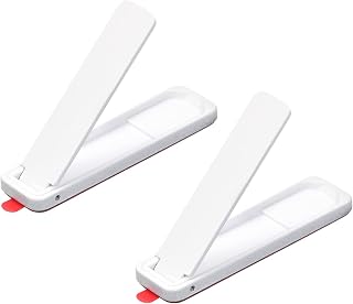 Ultra Thin Phone Stand, 2 Pack, Horizontal & Vertical Desk Stand, Stick to Most Smartphones, Phone Cases & Tablets, White