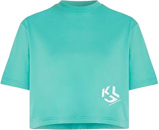 Karl Lagerfeld Jeans Women's Regular Cropped Monogram T-Shirt