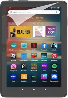 Clear Screen Protector (2 Pack), for Amazon Fire HD 8 tablet (2022 & 2024 releases)