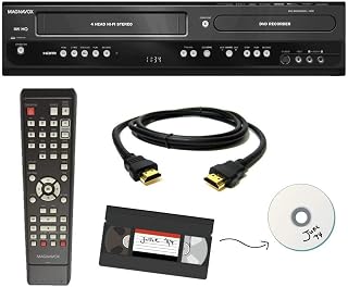 Magnavox VHS to DVD Recorder VCR Combo w/ Remote, HDMI (Renewed)