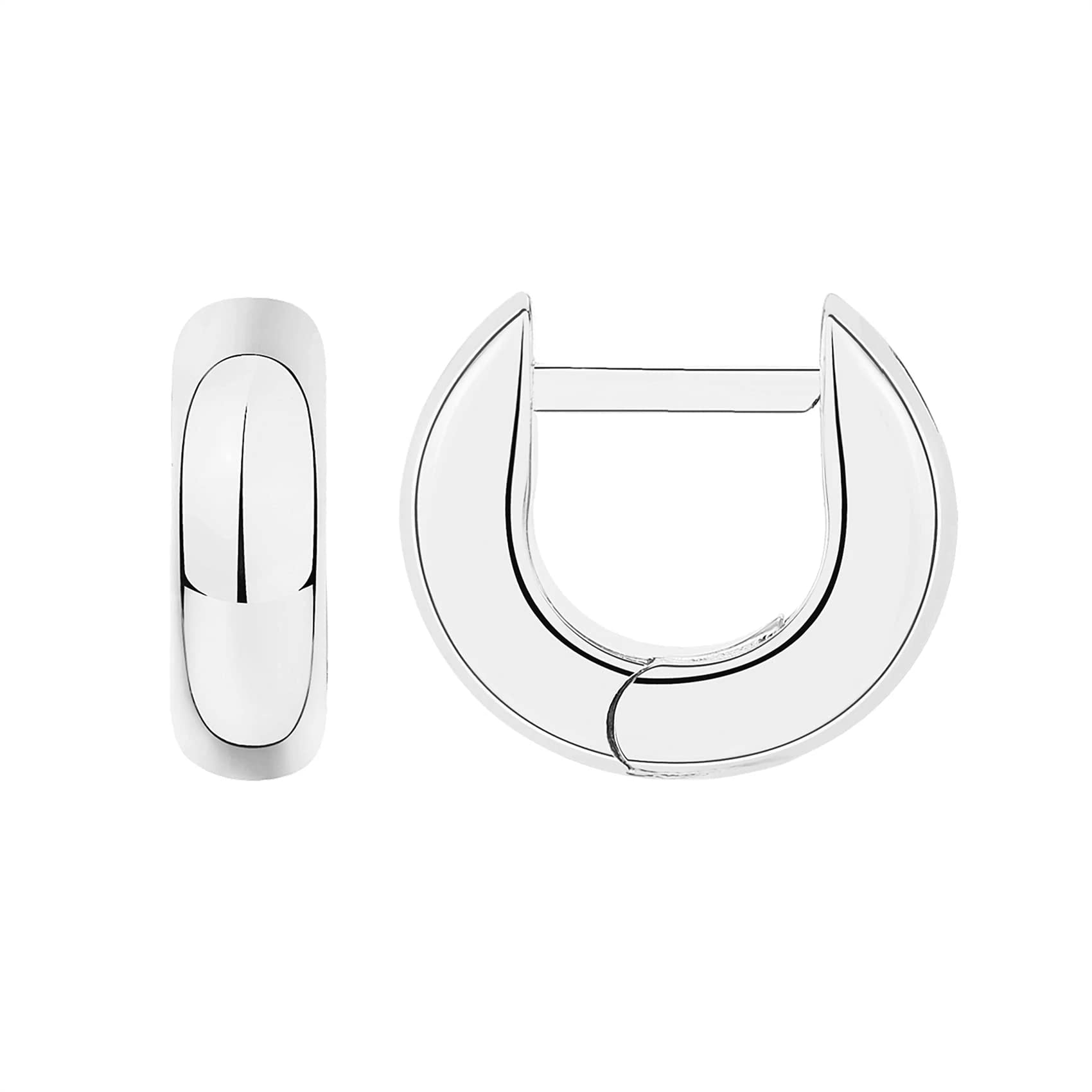 PAVOI 14K Gold Plated Chunky Huggie Earrings for Women, Small Hoop Earrings