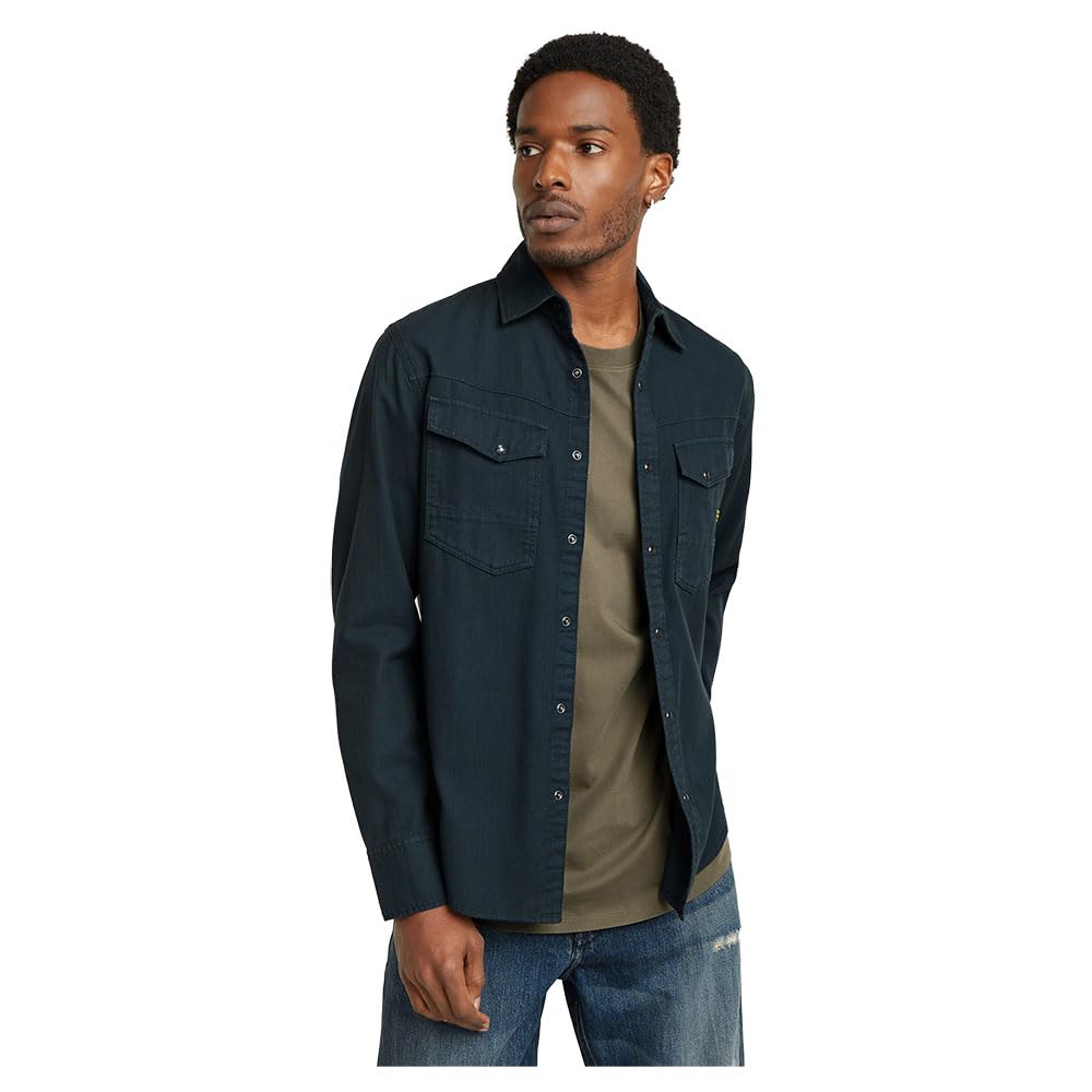 G-Star Dakota Slim Shirt Maglietta Uomo (Pacco da 1)