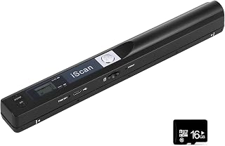 Portable AOZBZ Document Scanner USB 900DPI Portable Photo Scanner Colour A4 Scanning Scanner (Scanner + 16GTF Card)