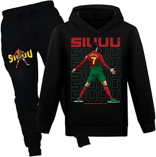 Kids Boys' Athletic Tracksuits Hoodie+pants Pullover Sweatsuit Fashion Ronaldo No.7 Clothing set 6-13Years