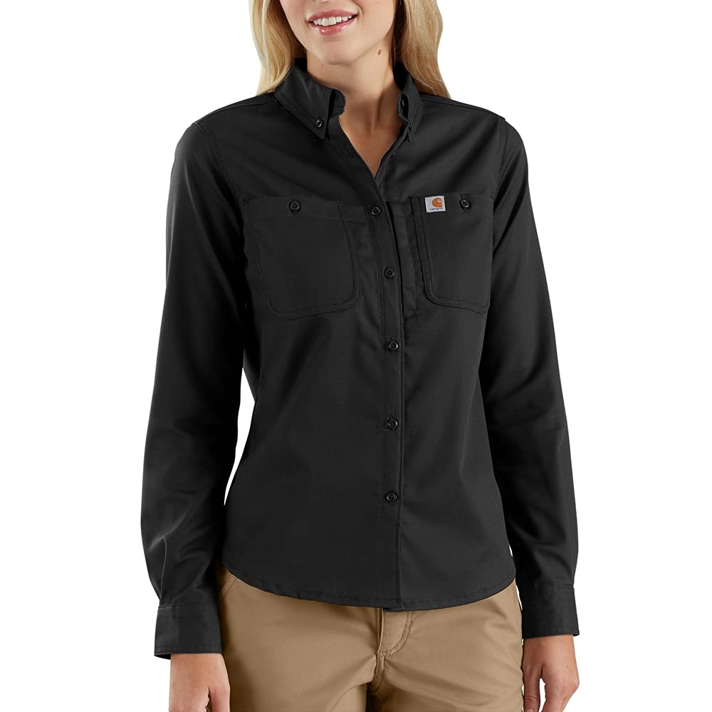 Carhartt Women's Rugged Professional Long Sleeve Shirt – Dirt-Resistant Long-Sle