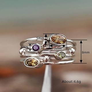 Multi-Layered Cubic Zirconia Women's Party Jewelry Ring