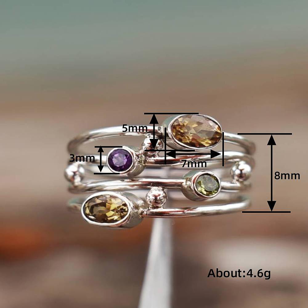 Multi-Layered Cubic Zirconia Women's Party Jewelry Ring