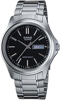 Casio Classic Silver Watch MTP1239D-1A, Black, Casual