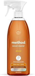 method Daily Wood Cleaner, Almond, 28 fl oz | Removes Dust & Grime, No Greasy Residue, For Sealed Wood Surfaces including Counters, Shelves, Tables, Walls and Panels