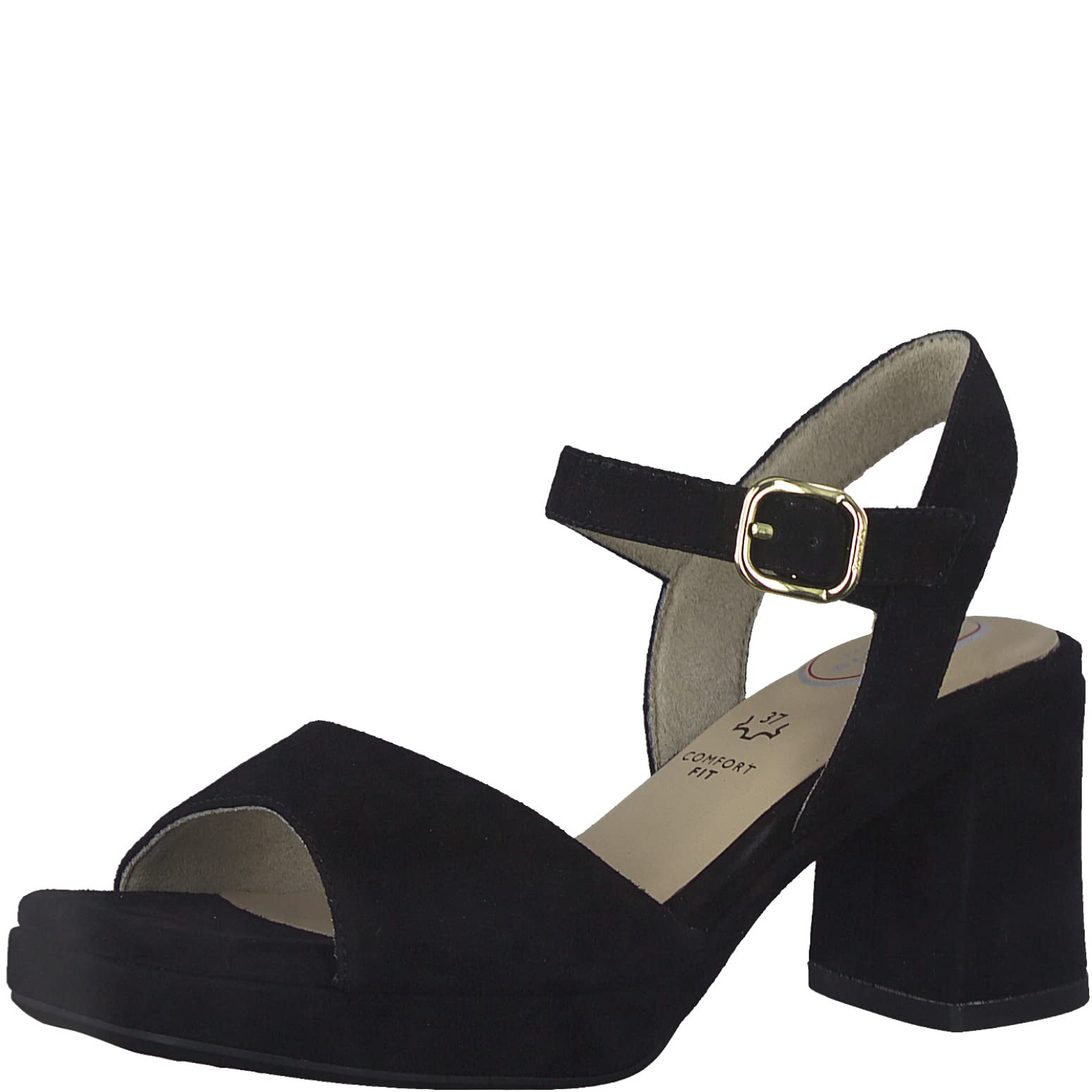 Tamaris Comfort Sandali da Donna in Pelle con Tacco e Cinturino Regolabile