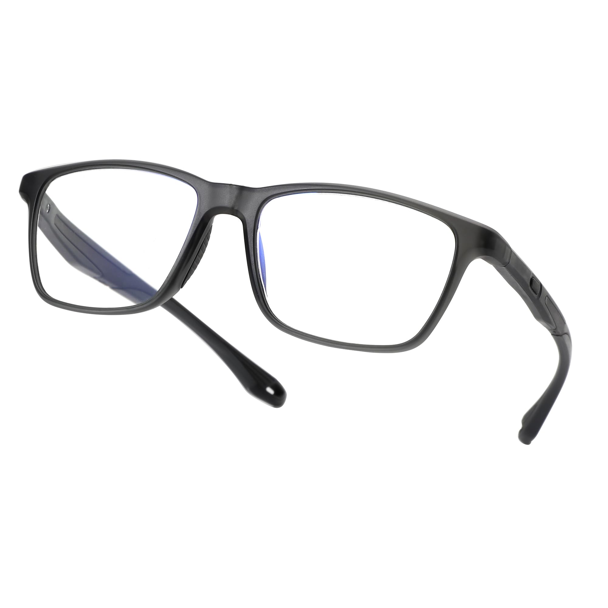 BLUEMOKY Reading Glasses Blue Light: Mens Sports Style TR90 Lightweight Soft Rea