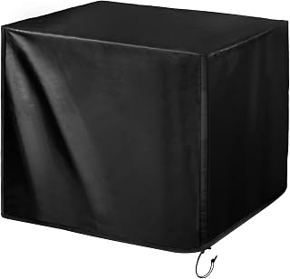 TIAOFY Waterproof Universal Generator Cover, Outdoor Generator Tent Running Cover, Portable Generator Enclosure 420D Oxford Fabric with Elastic Drawstring (black, 32"(L) x 24"(W) x 24"(H))