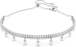 Swarovski Ariana Grande Collection, Clear Crystal & Pearls, Rhodium Finish, Necklaces, Earrings and Bracelets