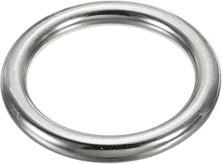 2.4" Seamless Metal O-Rings, 304 Stainless Steel O-Rings Heavy Solid Round Rings, Macrame, DIY Crafts, Hardware, Belt, Dog Leash, 10x60mm