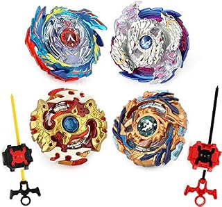 Elfnico Spinning Top Set with Storage Case 4 Pcs for Battling Game Gift