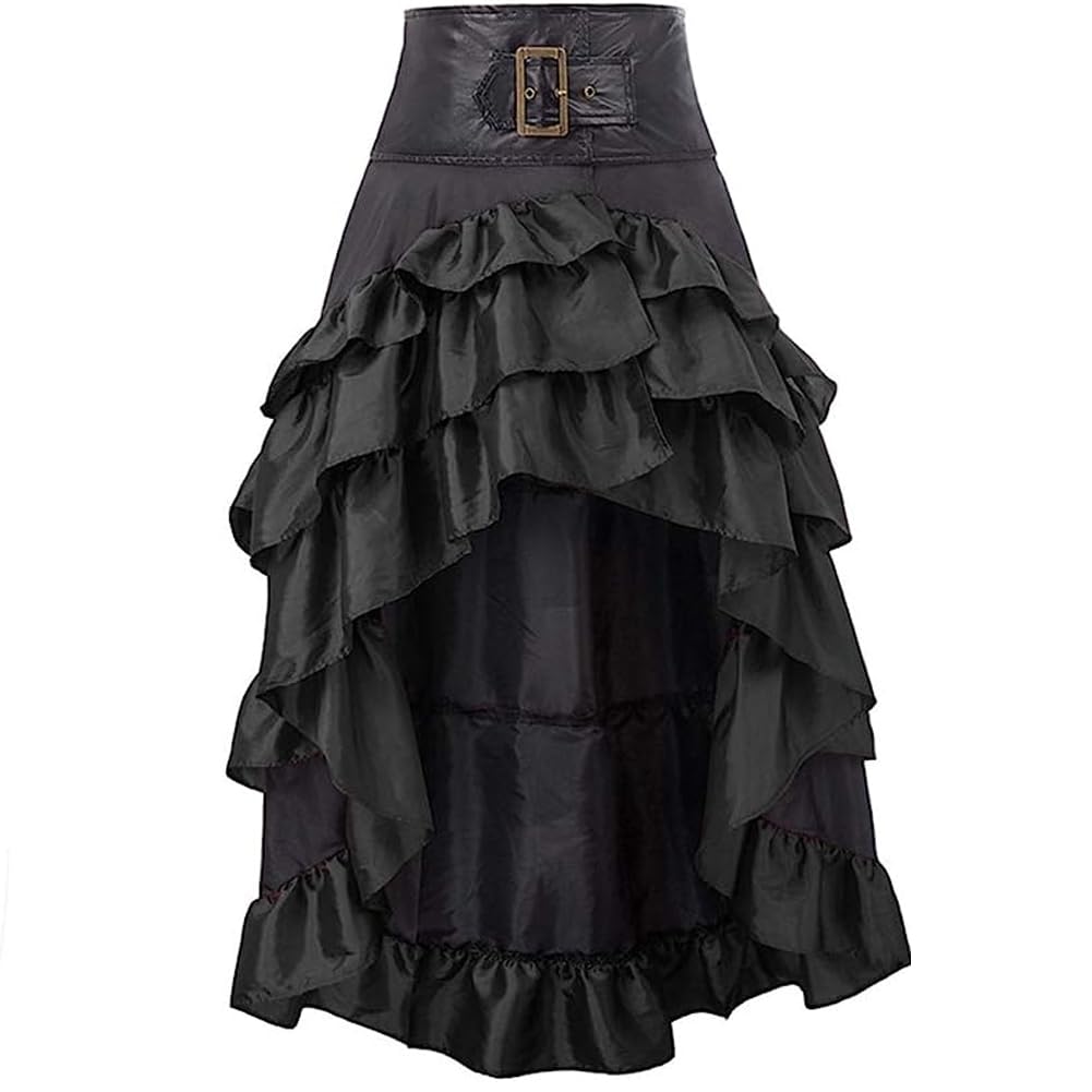 Zooma Sexy Women Gothic Vintage Skirt Lace Costume Steampunk Corset Dress