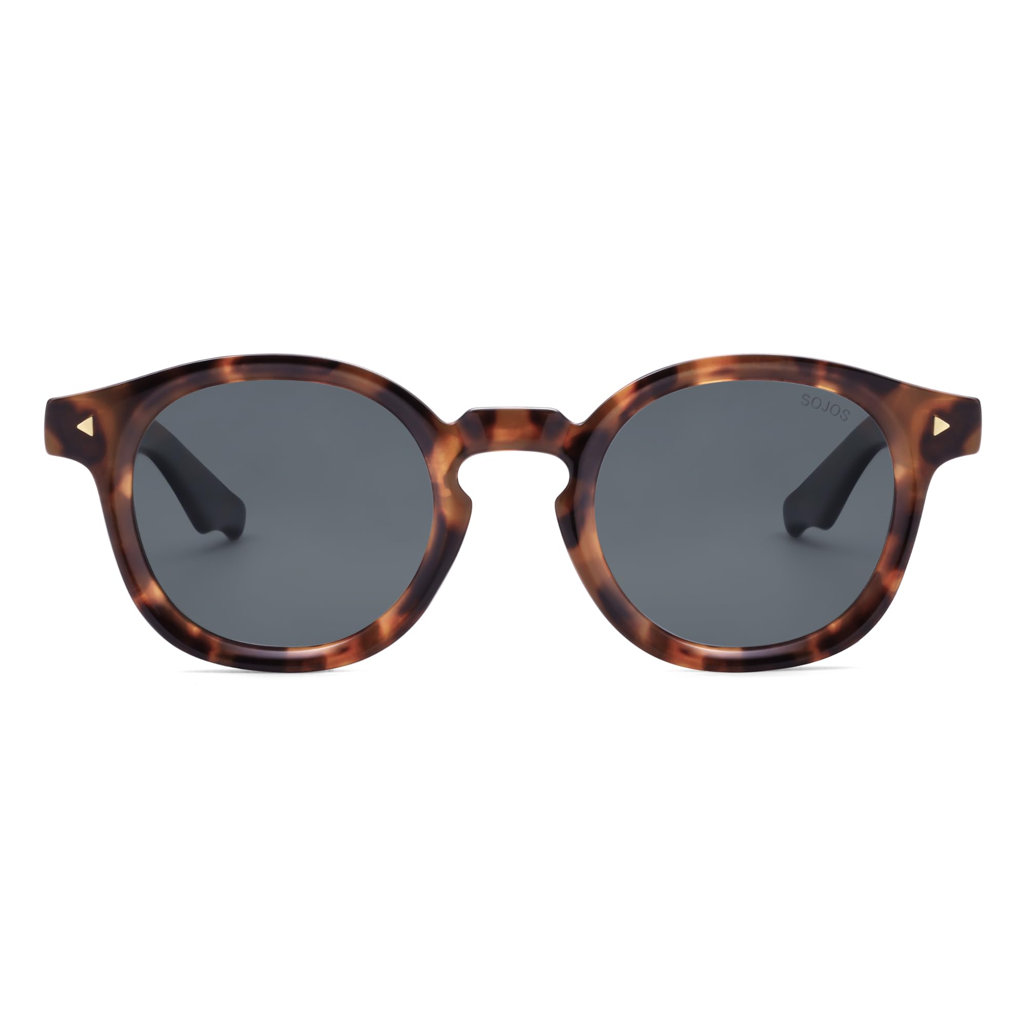SOJOS Retro Polarized Round Sunglasses Women Men Panto Shades SJ2378