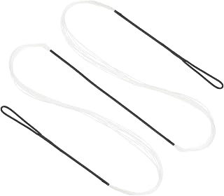 Recurve Bow String, Archery Bowstrings Replacement 14 Strands Longbow String for Universal Archery Equipment, White AMO 54"(Actual 50")
