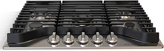 ThermoMate Heavy 30 Inch Gas Cooktop with 5 Italy Sabaf Power Burners, Built In Stove Top of 304 Stainless Steel, Gas Hob NG/LPG Convertible, Thermocouple Protection CSA Certified