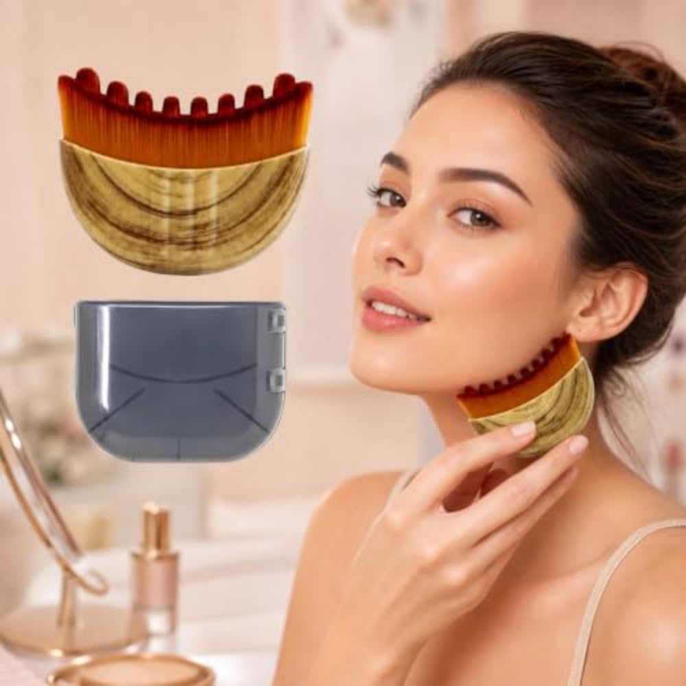 1 x Contour Facial Brush Dry Brushing Vegan Facial Massage Tool for Relaxation a