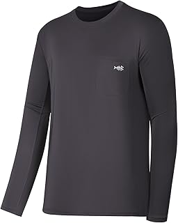 Bassdash Men’s UPF 50+ Performance Long Sleeve T-Shirt UV Sun Protection Fishing Hiking Sports Shirts