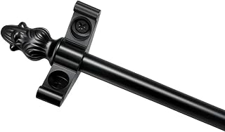 Carpet Stair Rods, Black, 11mm Diameter, Pack of 10 | Suitable for Carpet Runner up to 80cm Wide, Easy to Install