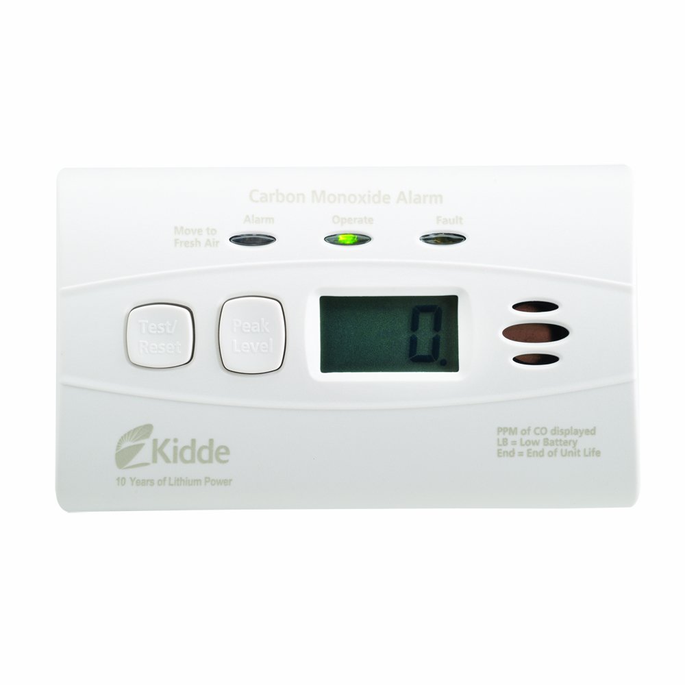 Kidde C3010D Worry-Free Carbon Monoxide Alarm with Digital Display and 10 Year S
