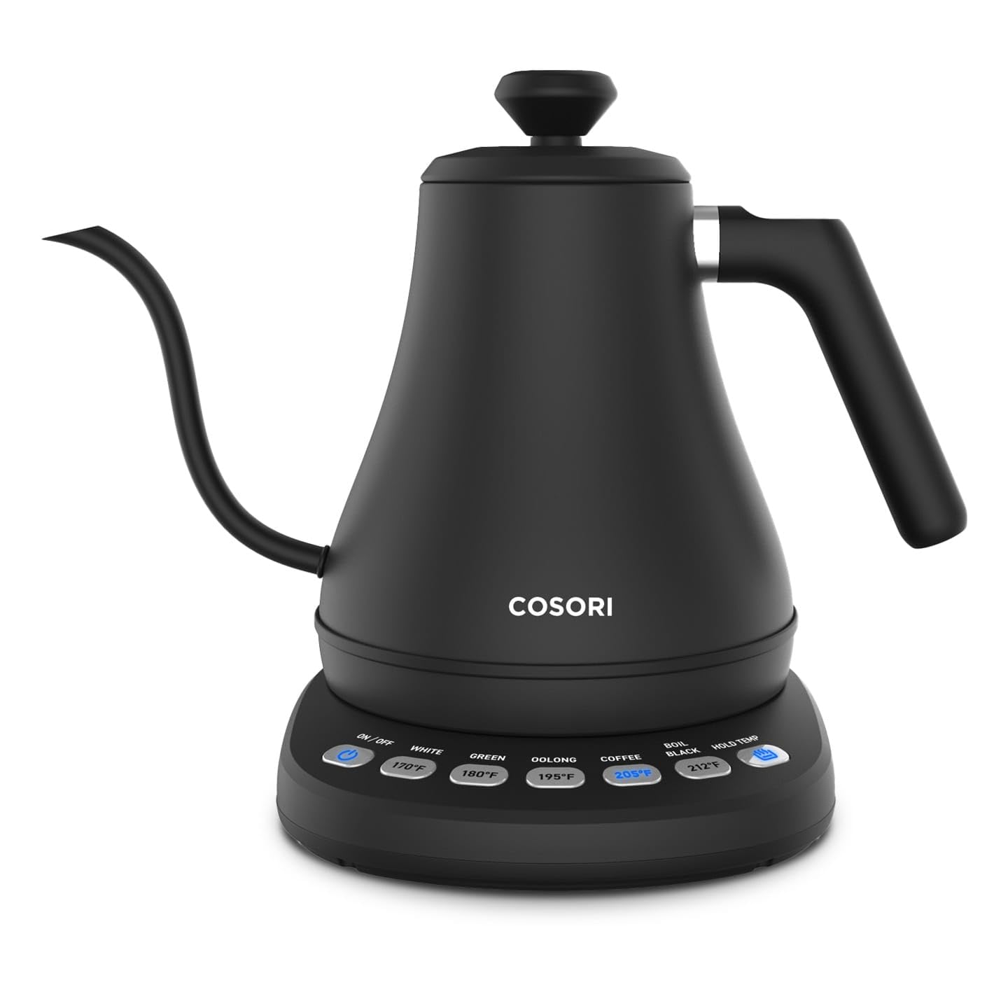 Cosori Gooseneck Electric Kettle with Temperature Control, 0.8L, Black | No Plas
