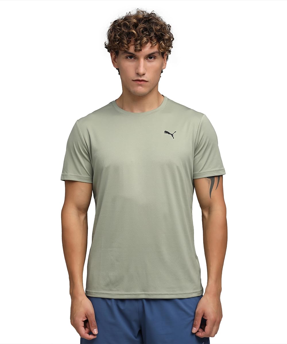 PUMA M Tad Essential Poly Texture Tee T-Shirts Unisex - Adult (Pack of 1)