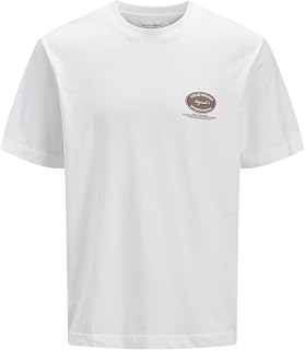 JACK & JONES Men's Jorboston Front Back Tee SS Crew Neck