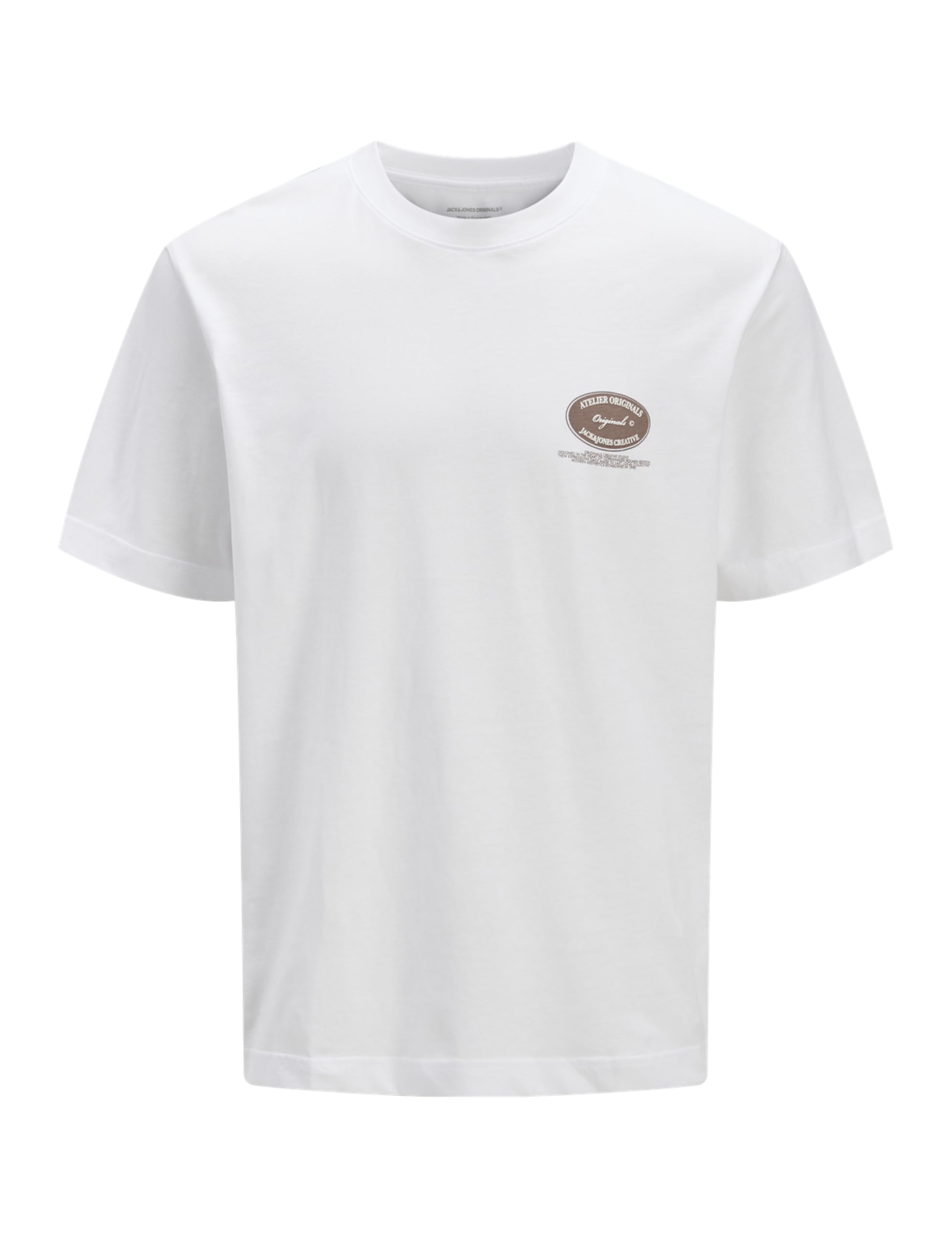JACK & JONES Men's Jorboston Front Back Tee SS Crew Neck