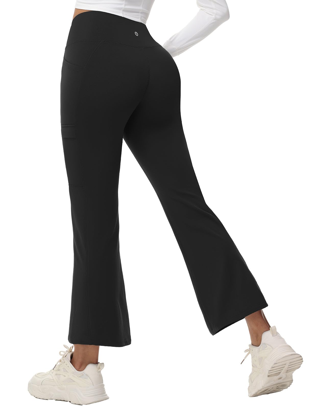 baleaf Fleece Lined Trousers Womens Thermal Flared Leggings Water Resistant Pant