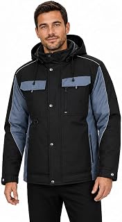 BWOLF Braver Men's Windbreaker Winter Work Jacket with Hood